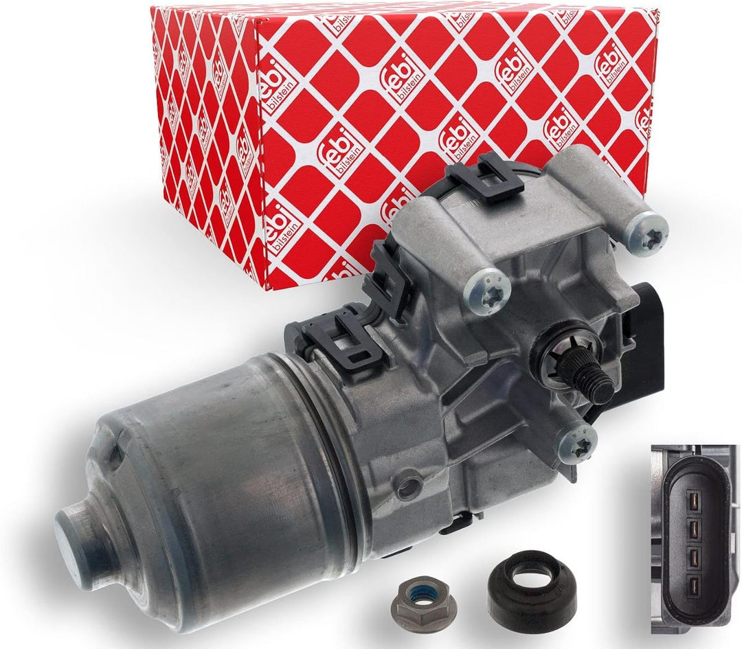 febi bilstein 48303 Scheibenwischermotor mit Anbaumaterial , 1 Stück