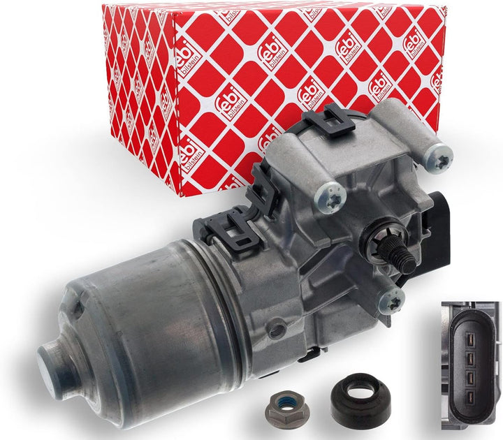 febi bilstein 48303 Scheibenwischermotor mit Anbaumaterial , 1 Stück