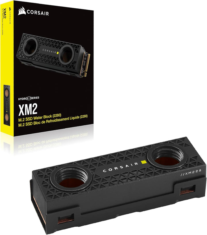 Corsair Hydro X Series XM2 M.2 SSD-Wasserkühler (M.2 SSD Individuellen Kühlkreislauf, Kupferkühlstru