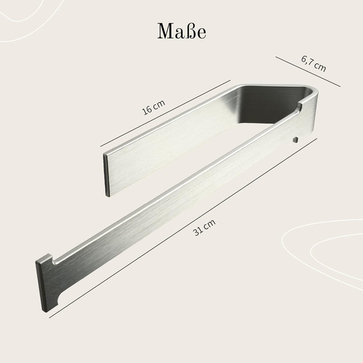 Designfabrik Hamburg Küchenrollenhalter ohne Bohren | Papierrollenhalter Wand | Rollenhalter selbstk