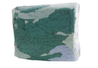 Industrieputzlappen Kattun grün 10 kg Würfel, geschnitten nach DIN 61650, Grün