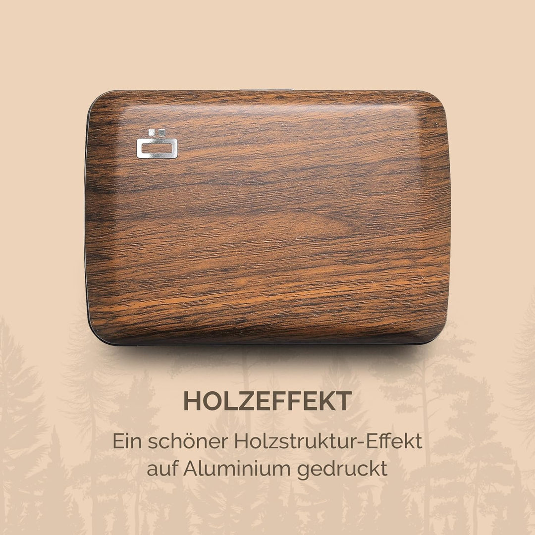 OGON Aluminium Geldbörse Smart Case V2 - Einfache Lagerung - Metallverschluss - Kartenetui mit RFID-
