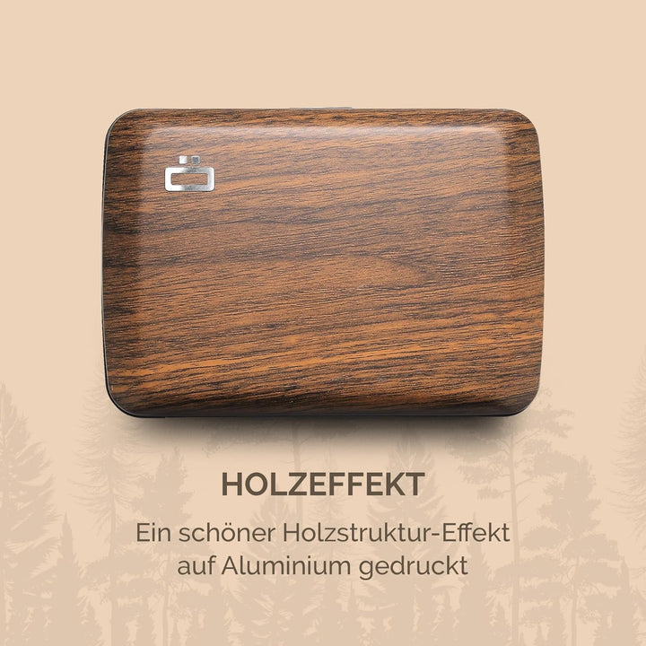 OGON Aluminium Geldbörse Smart Case V2 - Einfache Lagerung - Metallverschluss - Kartenetui mit RFID-