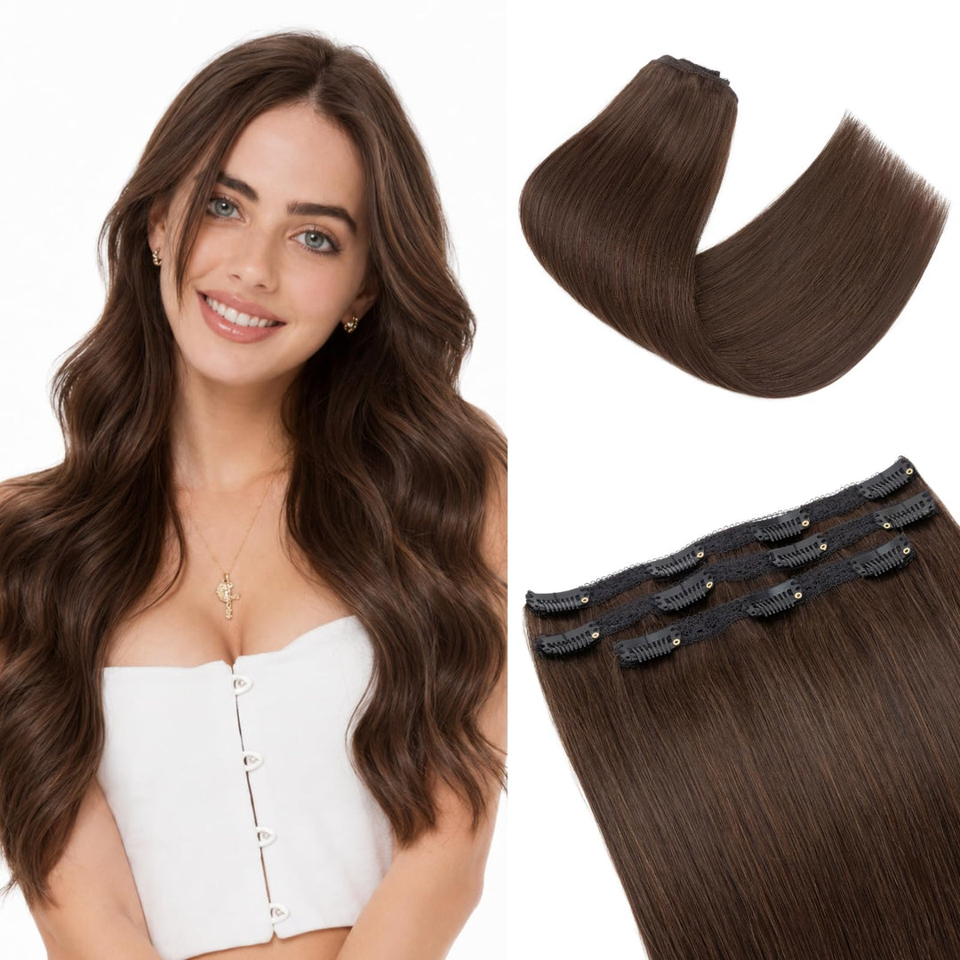 Rich Choices Clip in Extensions Echthaar Extensions Clip in Haarverlängerung Echthaar Remy Human Hai