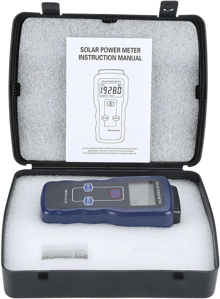 Solar Power Meter UV Meter, SM206 Handheld Digital Solar Power Meter Handmessgerät Solar Power Meter