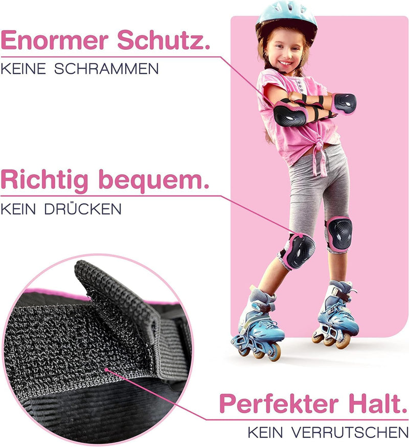 Liebkern Knieschoner Kinder - Ab 2 Jahre - Sicherheitsgeprüft und Komfortabel - Robuste Inliner Scho