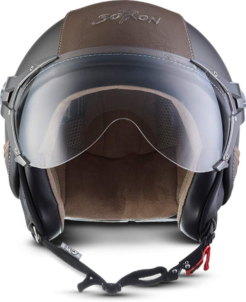Soxon® SP-325 Urban „Titan“ · Jet-Helm · Motorrad-Helm Roller-Helm Scooter-Helm Moped Mofa-Helm Chop
