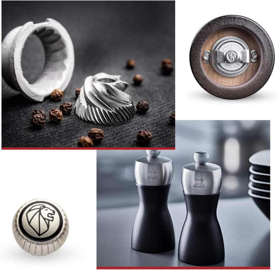 Peugeot Fidji Manuelle Pfeffermühle, Klassische Mahlgradeinstellung, Höhe: 20 cm, Holz, Schwarz, 171