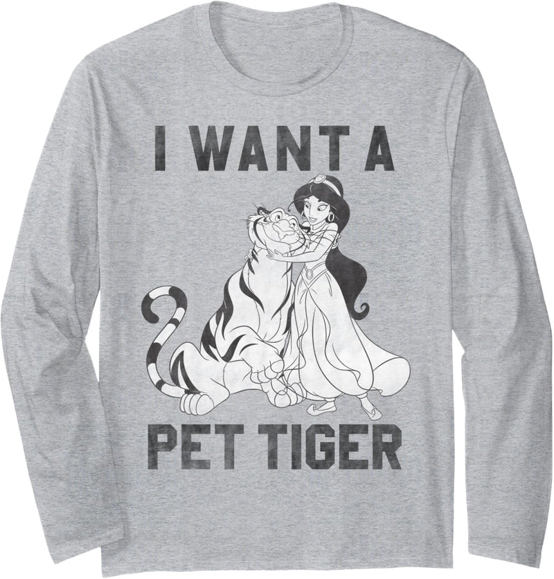 Disney Aladdin Jasmine And Rajah I Want A Pet Tiger Langarmshirt