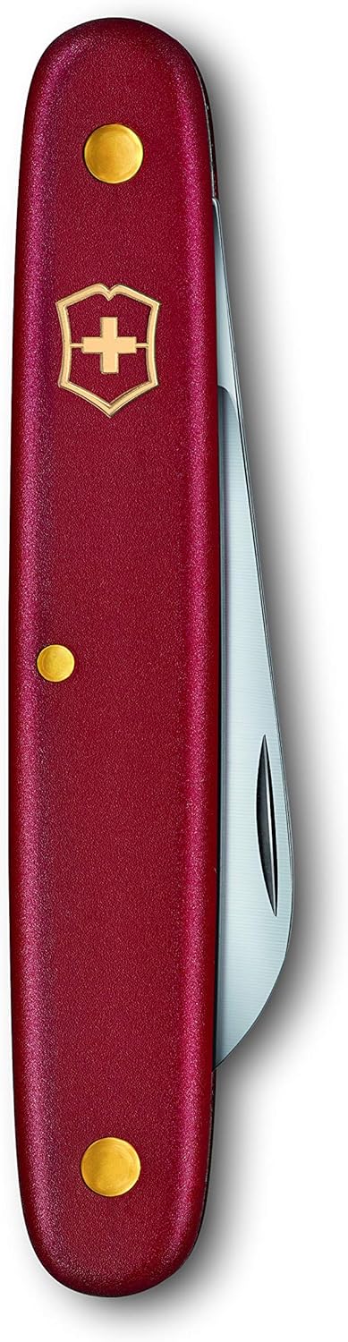 Victorinox Blumenmesser, Garten, Schweizer Taschenmesser, Gärtner und Floristen, Klinge, gerade, rot