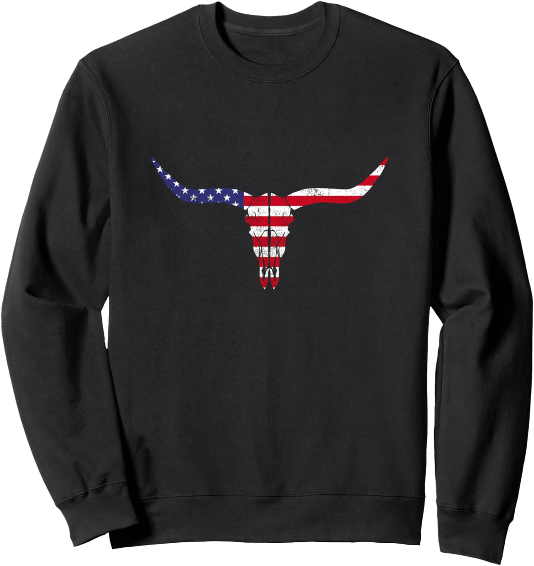 Texas Longhorn Rinder Design für stolze Texaner Sweatshirt