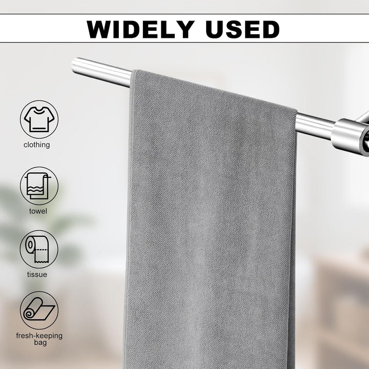 Handtuchhalter Bad, Edelstahl Gebohrt Handtuchhalter Wandmontage, Silber 30 × 7 cm WC Rollenhalter,