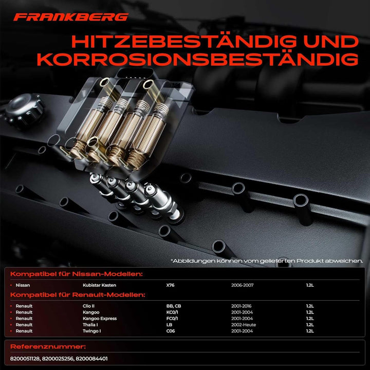 Zündspule Zündmodul mit Zündleitung für Kubistar Kasten X80 Clio II BB_, CB_ Kangoo KC0/1_ Kangoo Ex