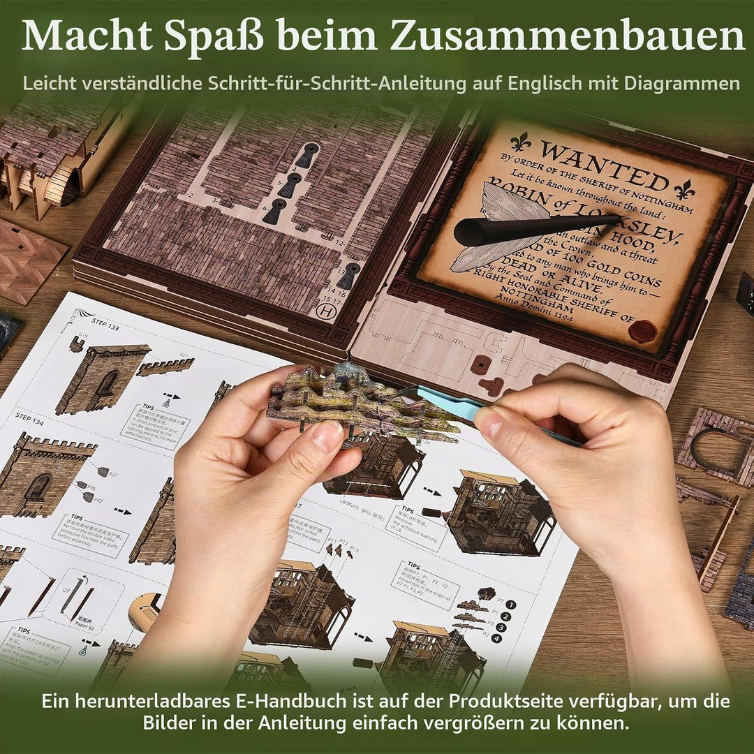 MiniCity Book Nook Kit, DIY Miniatur Puppenhaus Bücherecke Kit für Jugendliche und Erwachsene mit St