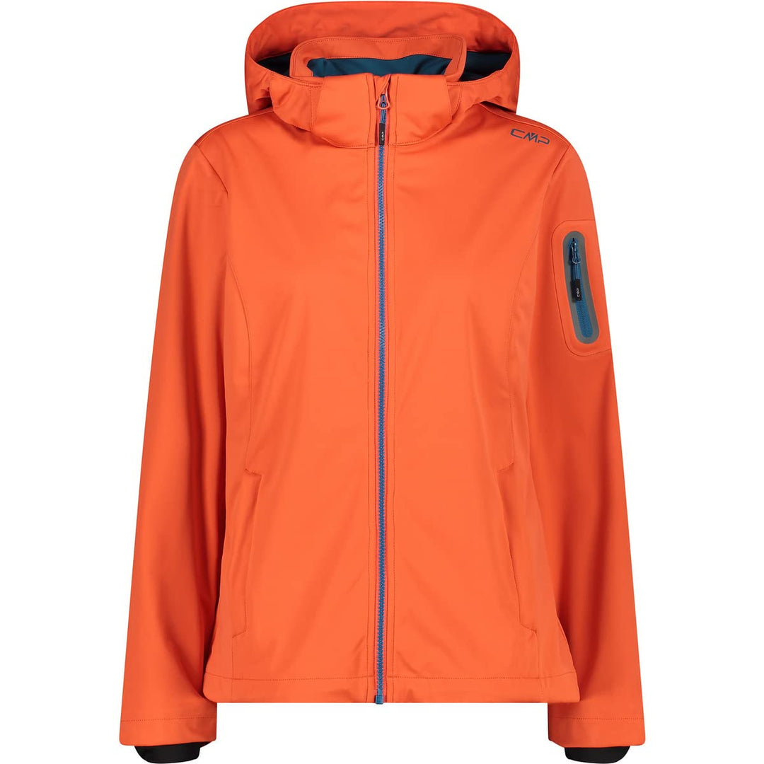 CMP Damen Windproof And Waterproof Lightweight Softshell Jacket Wp 8,000 WOMAN JACKET ZIP HOOD D34 C