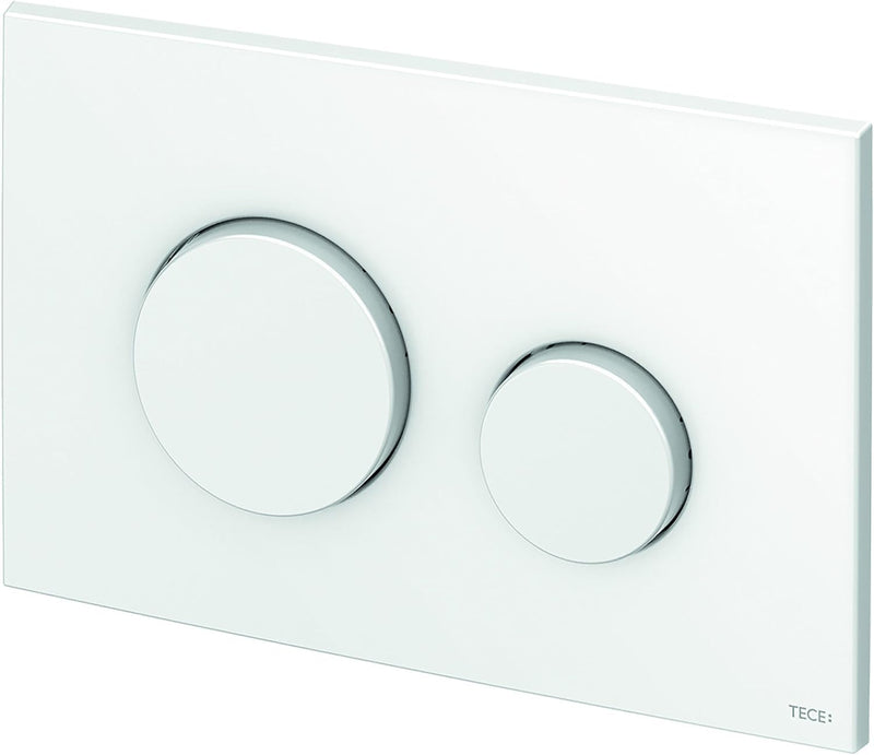TECEloop WC Betätigungsplatte (für Zweimengenspülung, Masse 216x145x6 mm) kunststoff weiss, 9240600