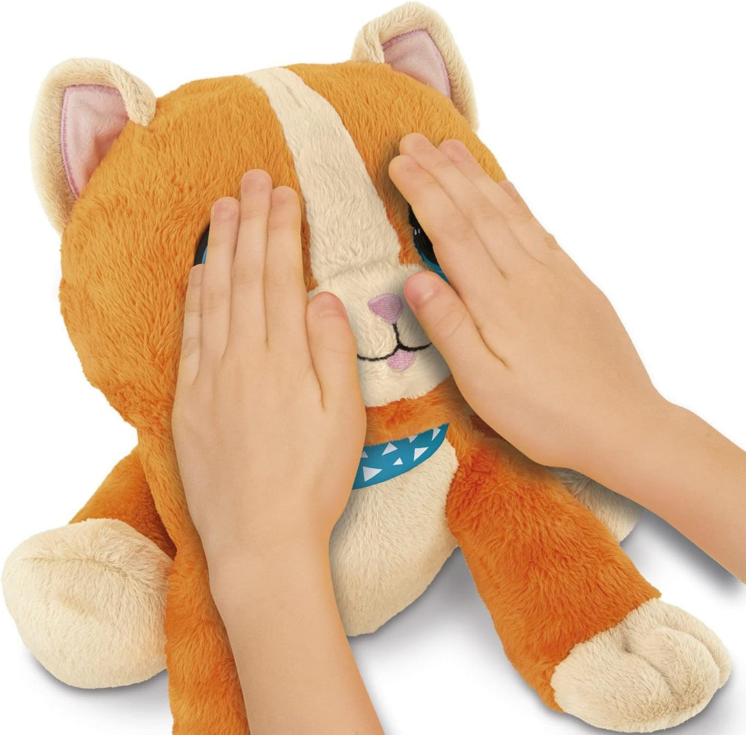 Chicco - Süsse Katze Kuckuckuck, interaktives Plüschtier 2in1, Farbe Orange, 0001077010000