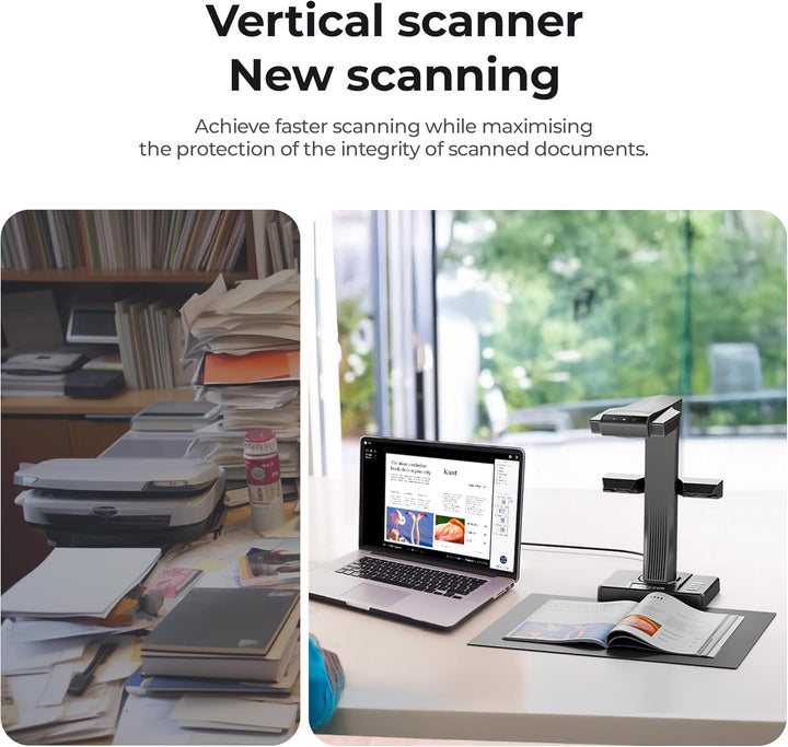 CZUR ET18 Pro Buchscanner mit LED Fülllicht, OCR Dokumentenscanner 18 Megapixel Dokumentenkamera Vis