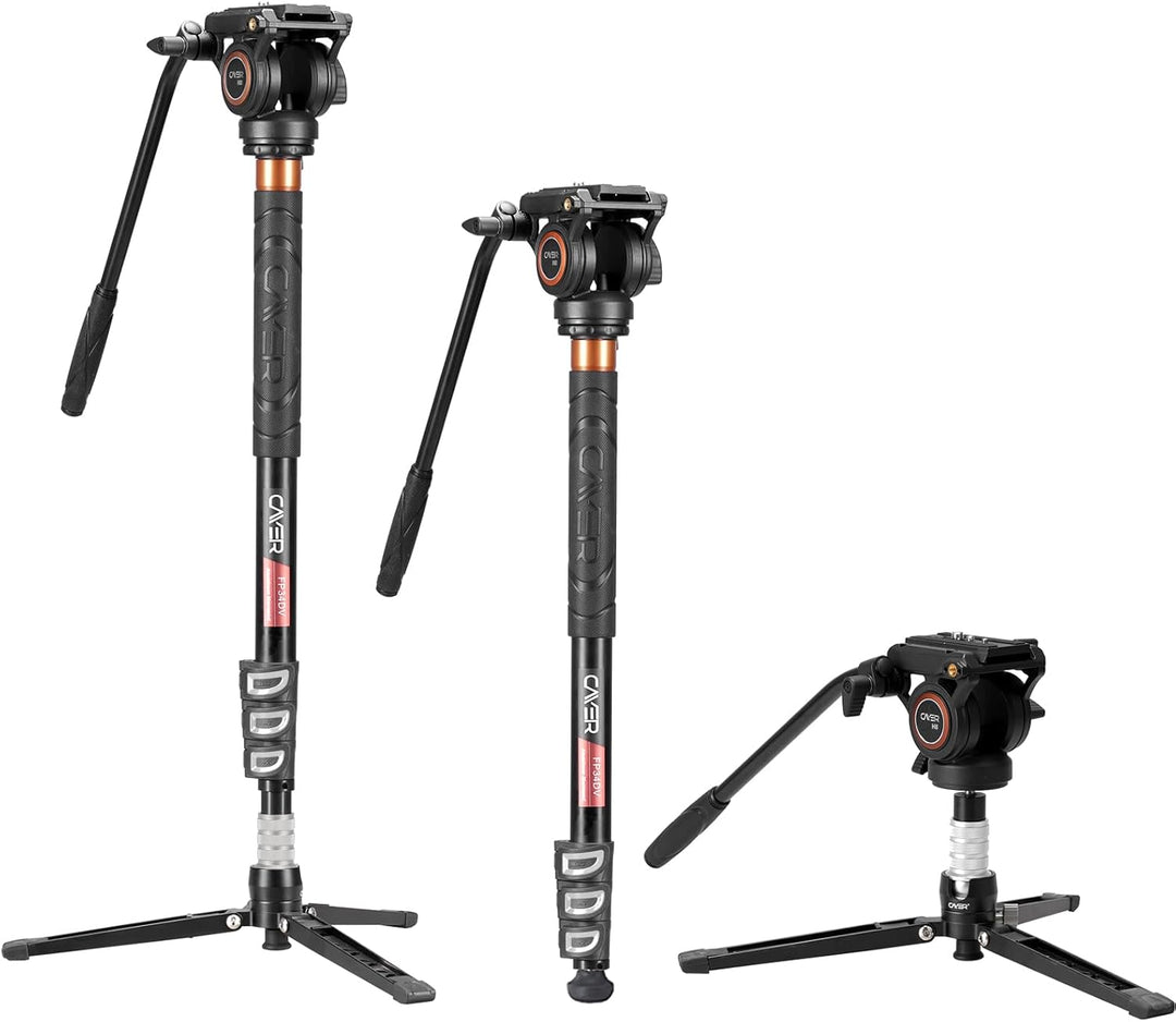 Einbeinstativ, Cayer FP34DV 71 Zoll Professionelles Einbeinstativ Stativ Aluminium Einbeinstativ mit