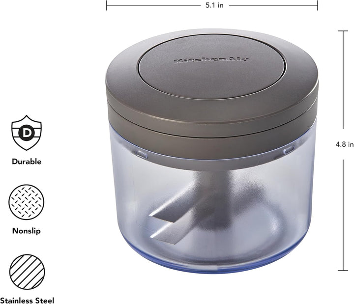 KitchenAid Manueller Zerkleinerer für Lebensmittel, Anthrazit, 3,8 Tassen Dunkles Grau, Dunkles Grau