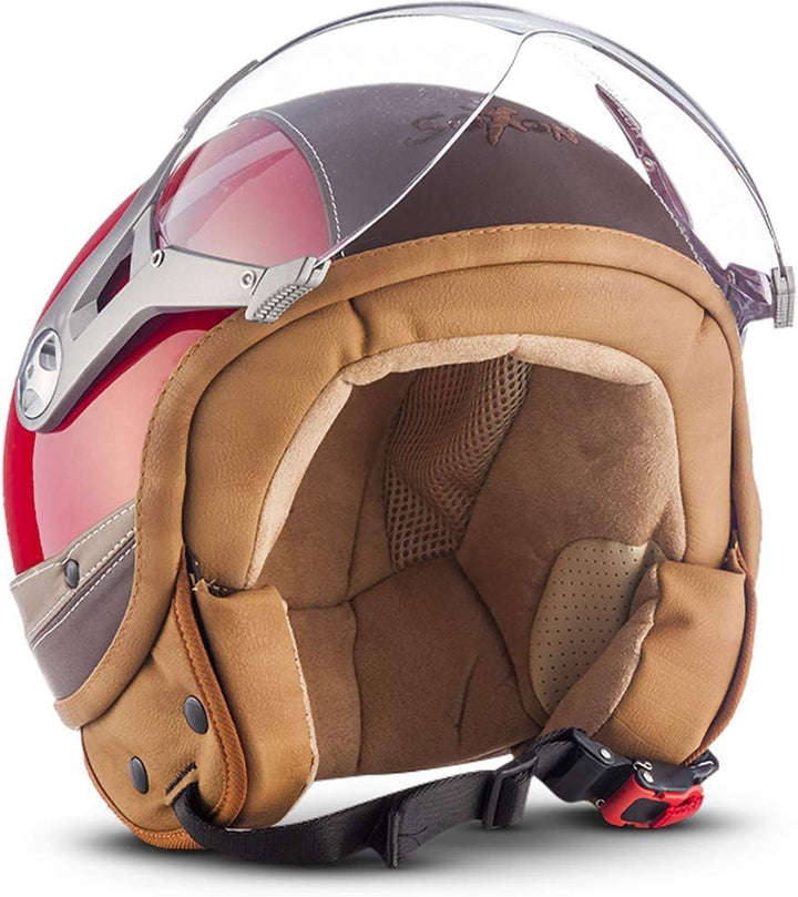 Soxon® SP-325 Urban „Red“ · Jet-Helm · Motorrad-Helm Roller-Helm Scooter-Helm Moped Mofa-Helm Choppe