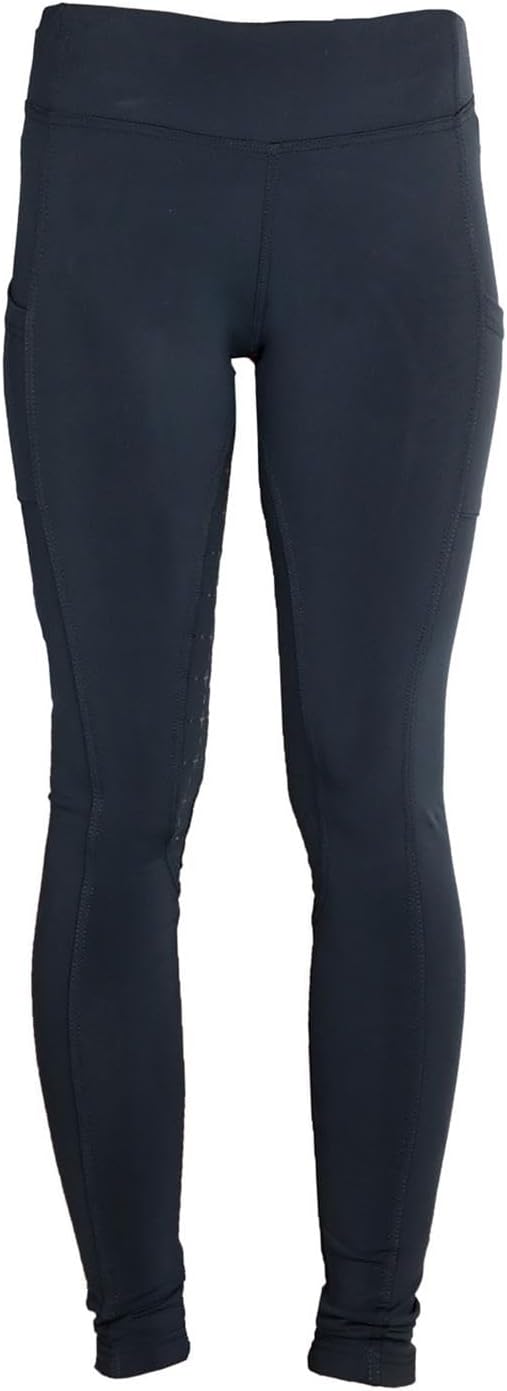 MS-Trachten Reitleggings Kinder Silikonvollbesatz mit Handytasche Reithose Mädchen Tessa 122-128 Sch