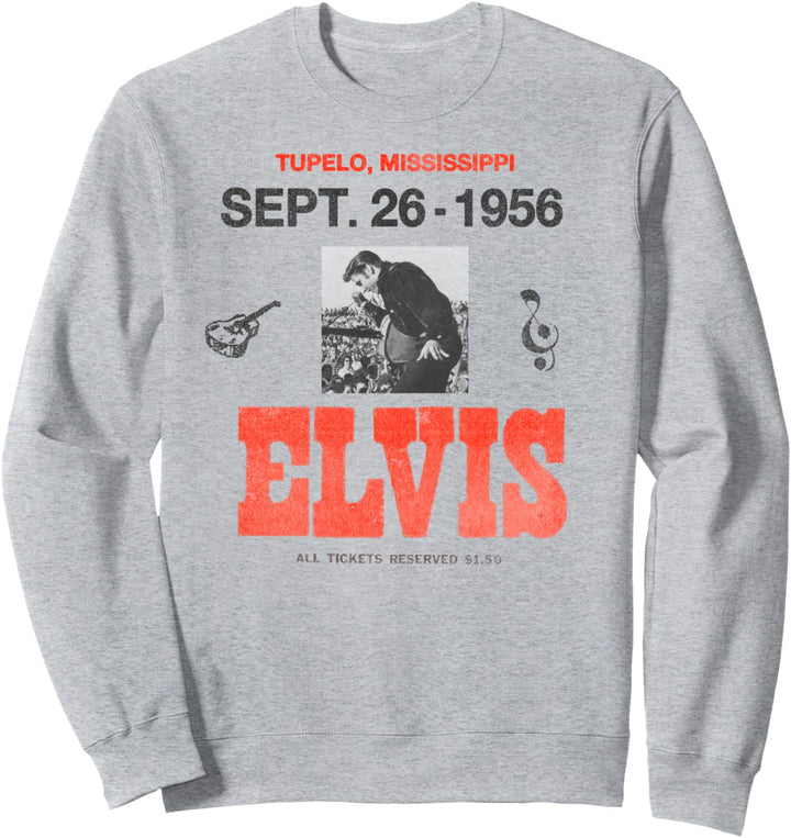 Elvis Presley Offizielles 1956 Mississippi-Konzert Sweatshirt