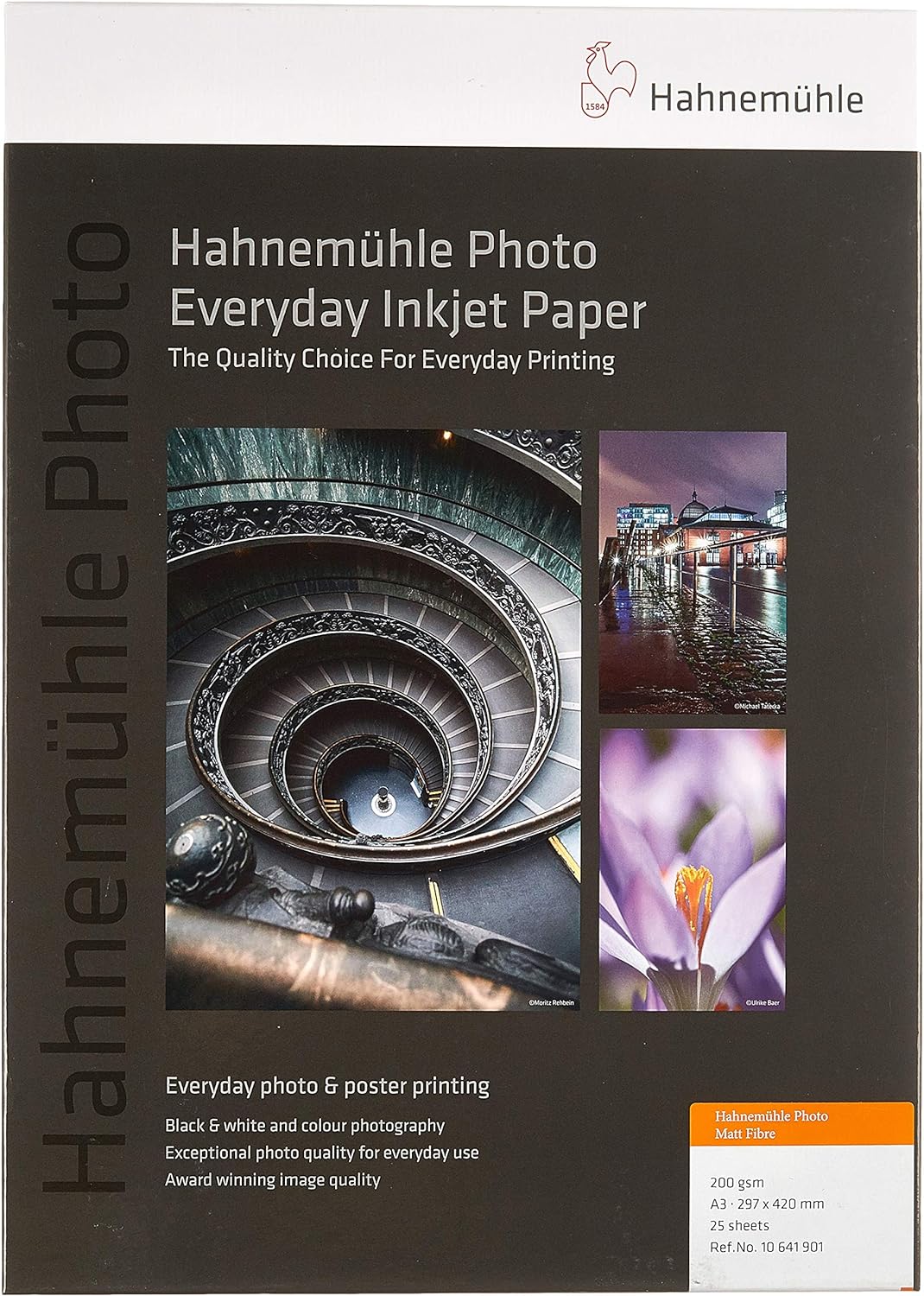 Hahnemühle 10641901 Photo Matt Fibre Papier, 200 g/m², DIN A3, 297 x 420 mm, Warmweiss, 297 x 420 mm