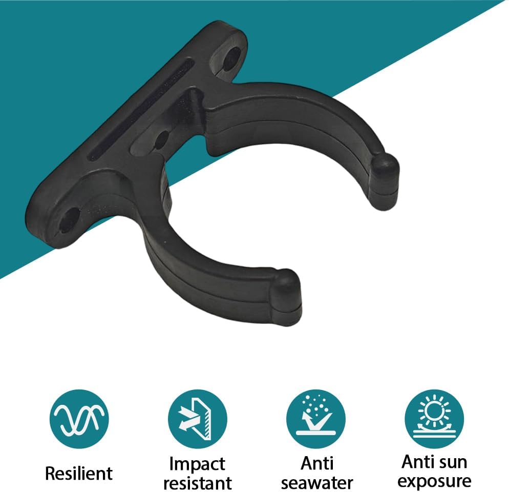 MiOYOOW Bootshakenhalter, 4 Stück Paddelhalter Halterung für 1.5 zoll Rohr