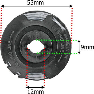 SPARES2GO Spulenlinienvorschub für Bosch Art 23 SL, Art 26 SL Trimmer (3 Stück)