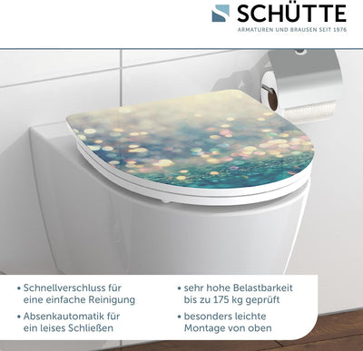 Schütte WC-Sitz MAGIC LIGHT mit Absenkautomatik, Toilettendeckel mit Motiv und Schnellverschluss für