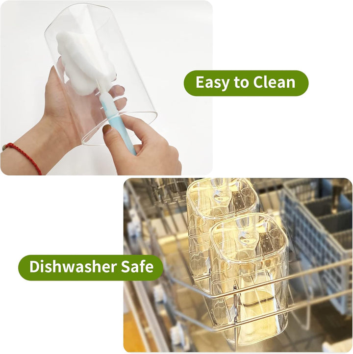 Withosent Vorratsdosen Glas 12er Set, 430/600ml Gewürzgläser Eckig Holzdeckel, Vorratsgläser Glasbeh