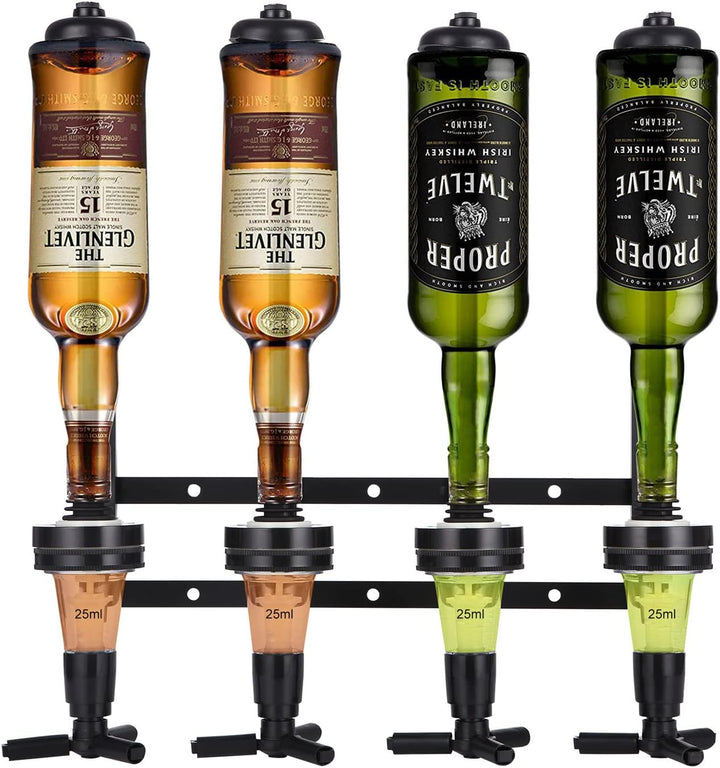 Soulpala Bar Butler Bar Flaschenhalter und Dosierer Bar Butler Wand Flaschenhalter für 4 Flaschen Ba