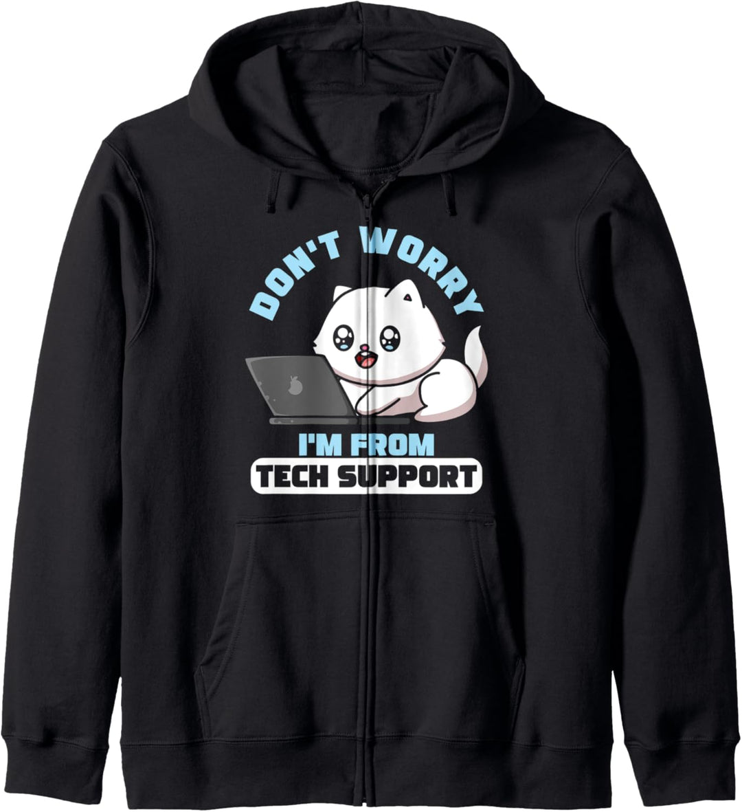 Tech Support Cat Kitten Kundendienst Computer Programmierer Kapuzenjacke