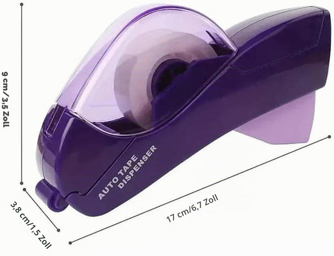Automatischer Klebebandabroller - Handheld Automatic Tape Dispenser für Geschenke und Pakete Lila, L