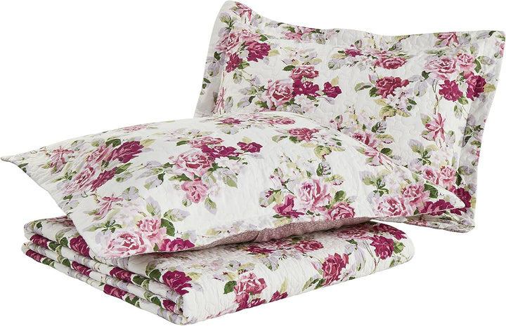 Laura Ashley Lidia Collection Bettwäsche-Set, 100% Baumwolle, wendbar, leicht und atmungsaktiv, vorg