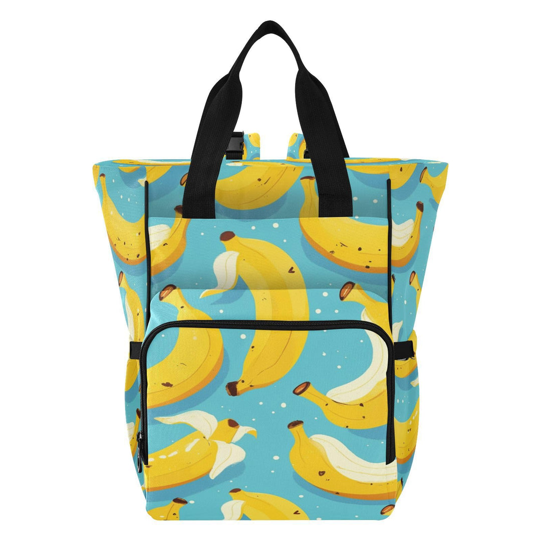 Leuchtend Gelbe Bananen Wickeltasche,Reiserucksack Grosse Kapazität,Tragetasche für Mütter Väter Fra