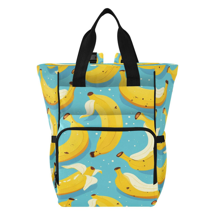 Leuchtend Gelbe Bananen Wickeltasche,Reiserucksack Grosse Kapazität,Tragetasche für Mütter Väter Fra