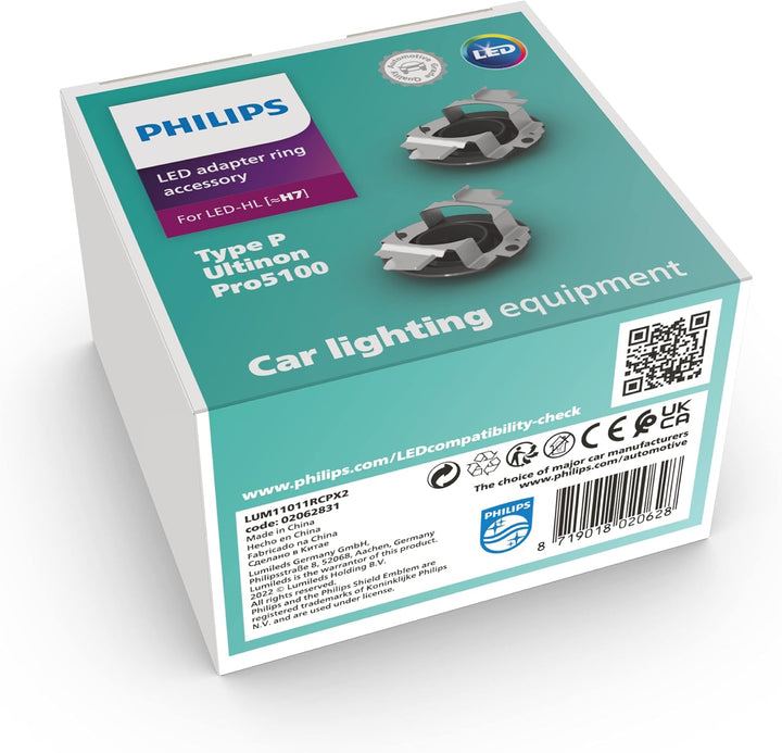 Philips Adapterringe Typ RCP für LED Scheinwerferlampen (H7) Ultinon Pro5100