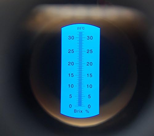 FSR REFRAKTOMETER Zucker 0-32% BRIX SÄFTE FRÜCHTE ATC mit KALIBRIERFLÜSSIGKEIT 3007