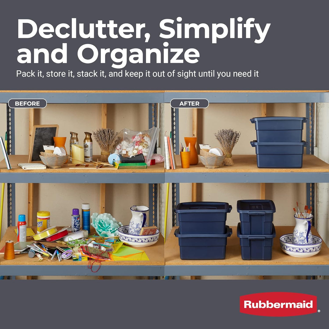 Rubbermaid Roughneck Aufbewahrungstaschen, 9,5 l, langlebig, stapelbar, ideal für Gegenstände ausser
