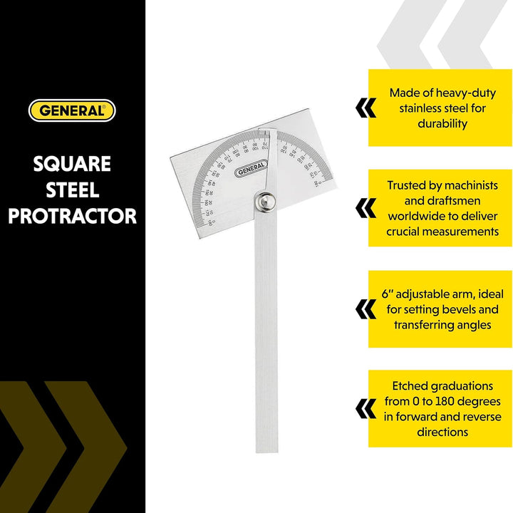 General Tools 17 Winkelkopf Metall Winkelmesser (17XXX) Square Head, Square Head