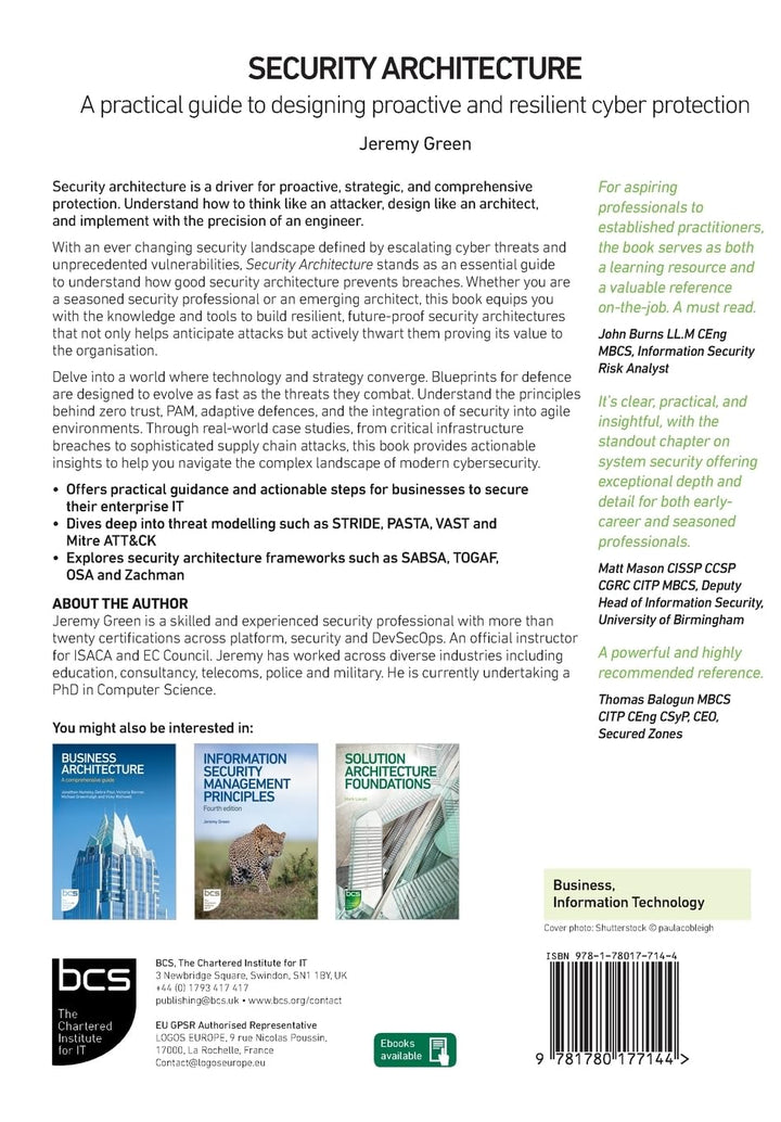 Security Architecture: A practical guide to designing proactive and resilient cyber protection, Tasc