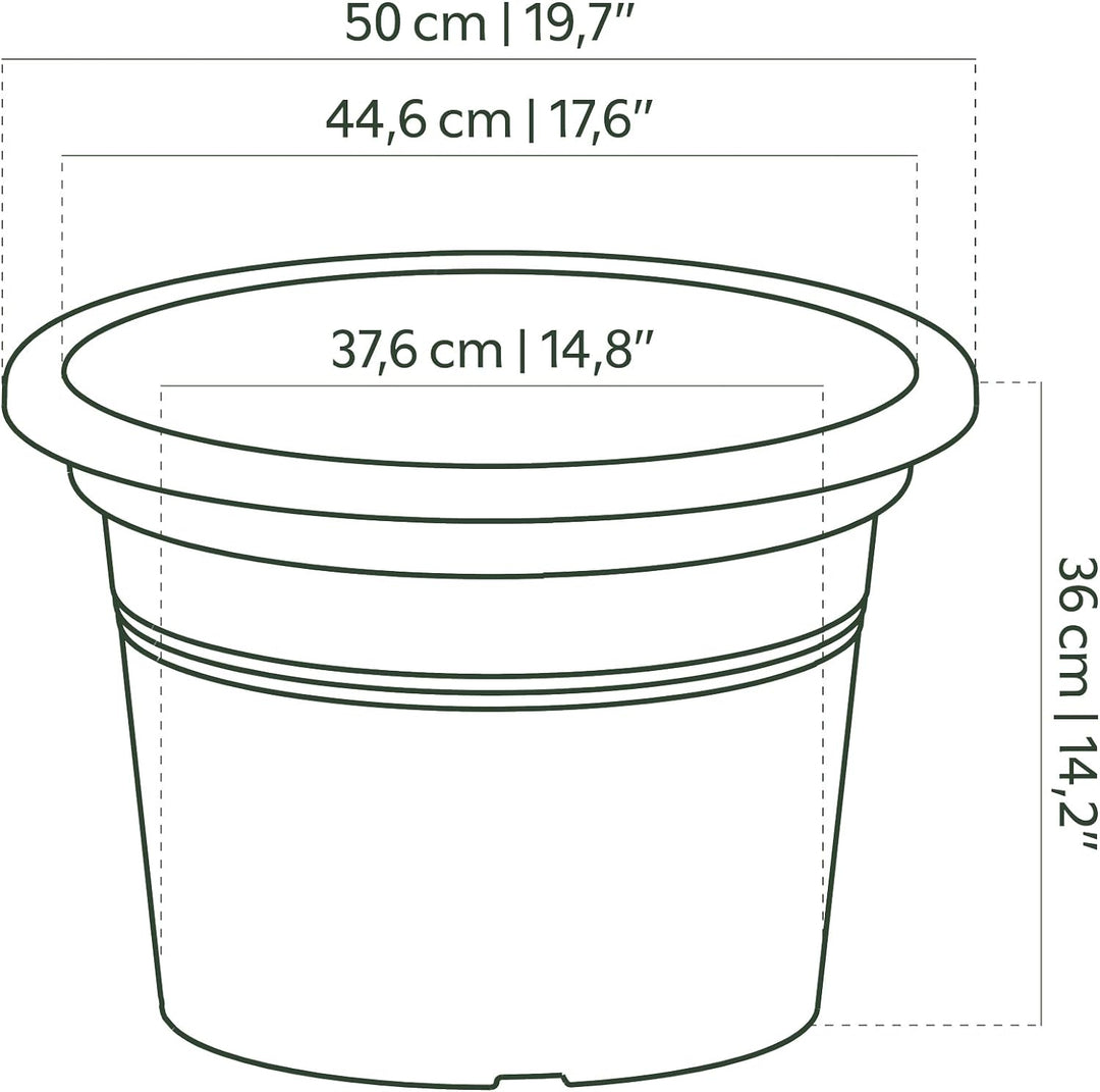 VENEZIA CILINDRO POT 50CM ANTHRACITE Anthrazit 50cm, Anthrazit 50cm