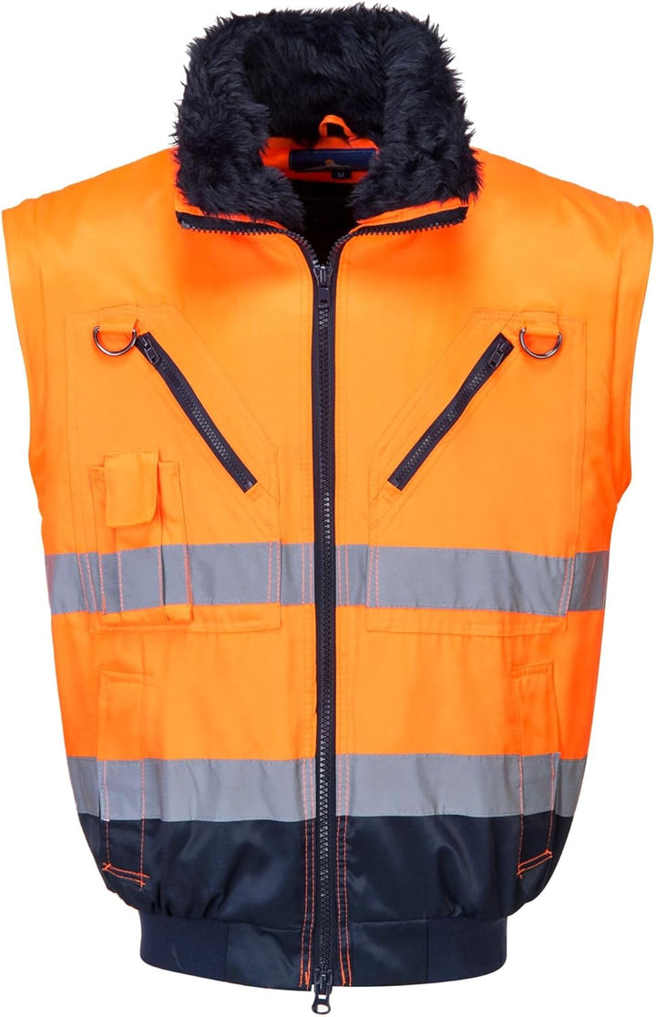 Portwest Hi-Vis Warnschutz 3-in-1 Pilotjacke, Grösse: XXXL, Farbe: Orange/Marine, PJ50ONRXXXL 3XL or