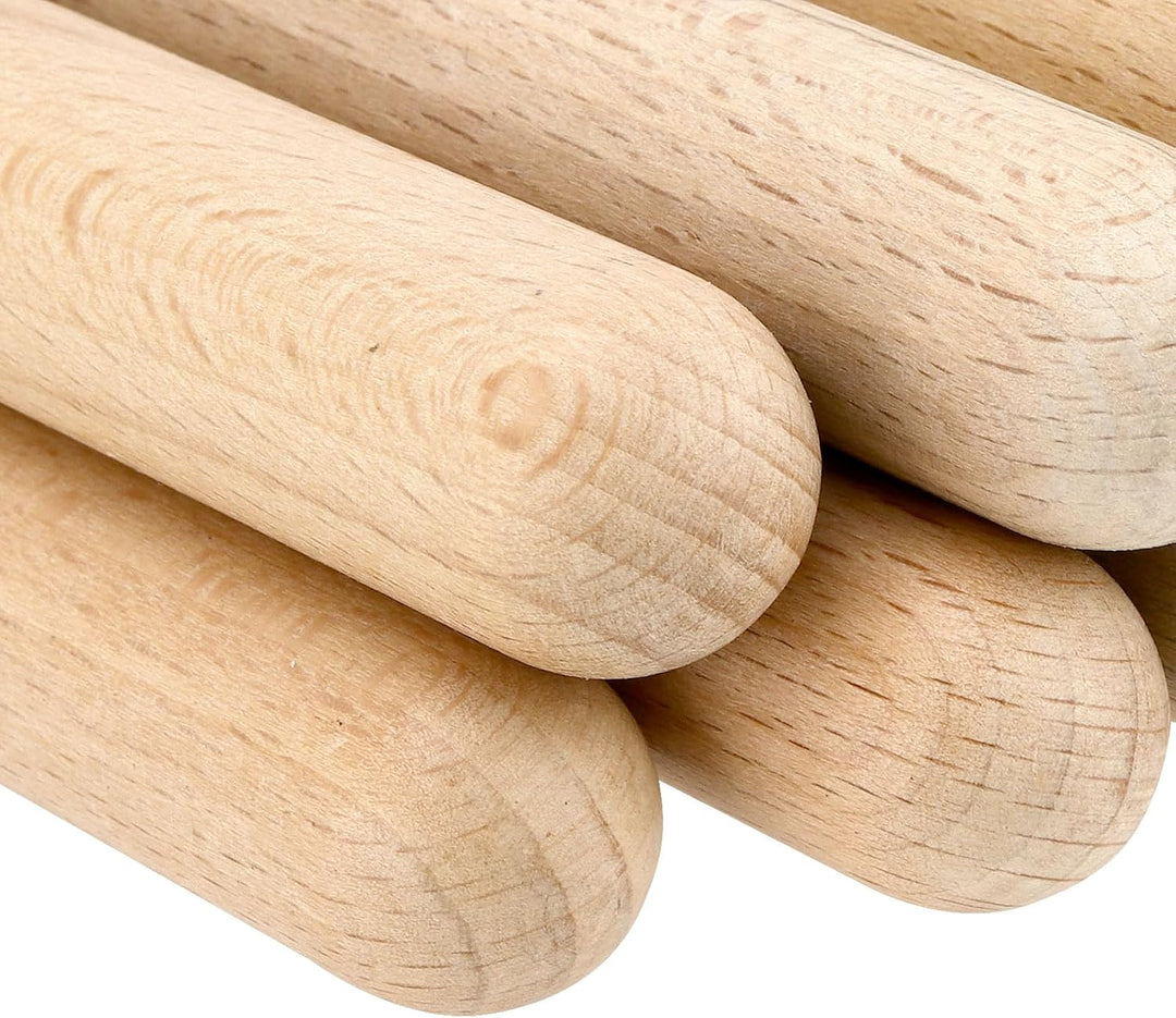 HEIYUET 24 Stück Holz Klanghölzer 20cm Lang, Klangholz Instrument, Klangstäbe Holz Rhythmusstöcke, R