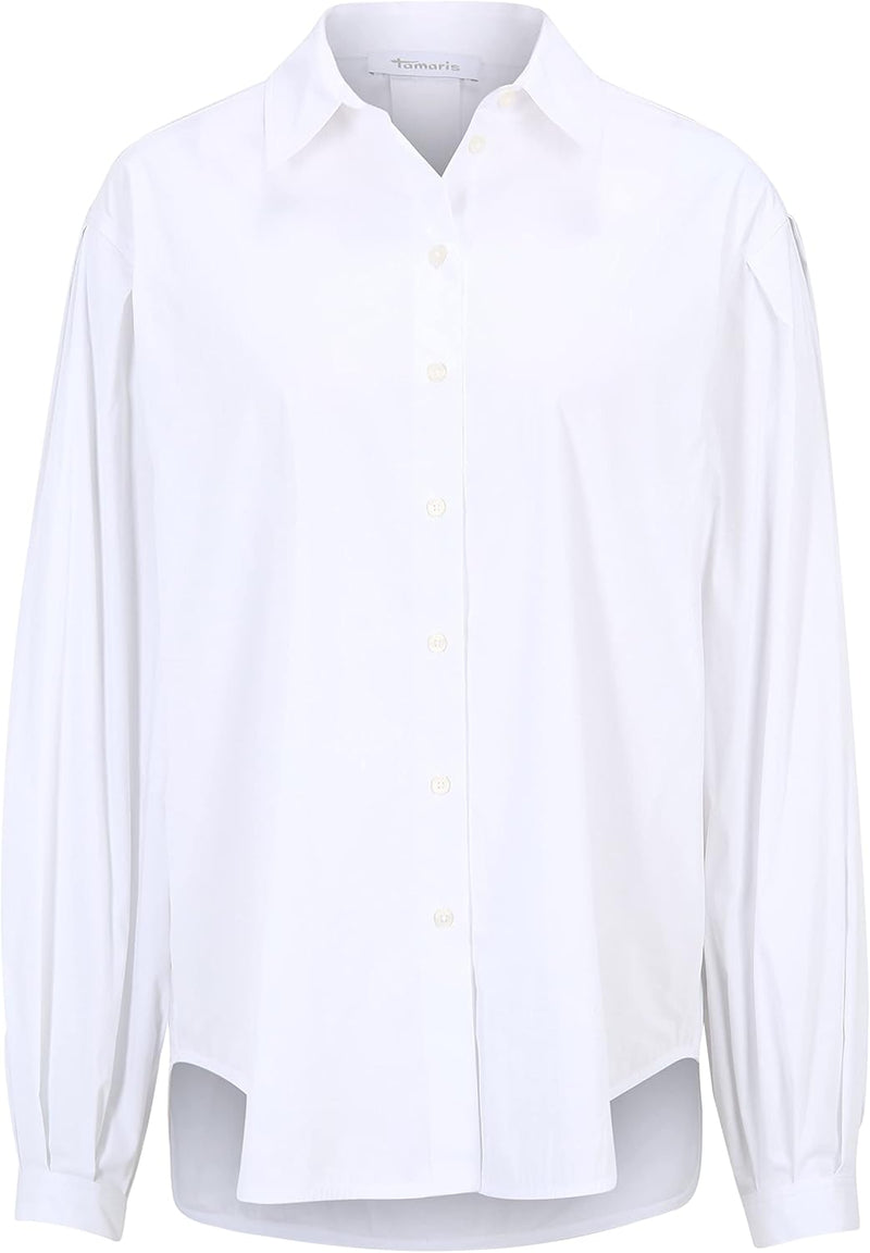 Tamaris Damen ARKADIA Oversized Bluse 38 Bright White, 38 Bright White