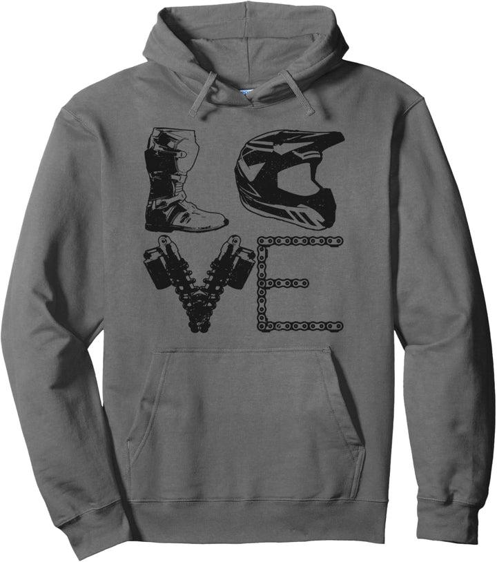 Motocross LOVE Enduro MX Motorrad Biker Geschenk Pullover Hoodie