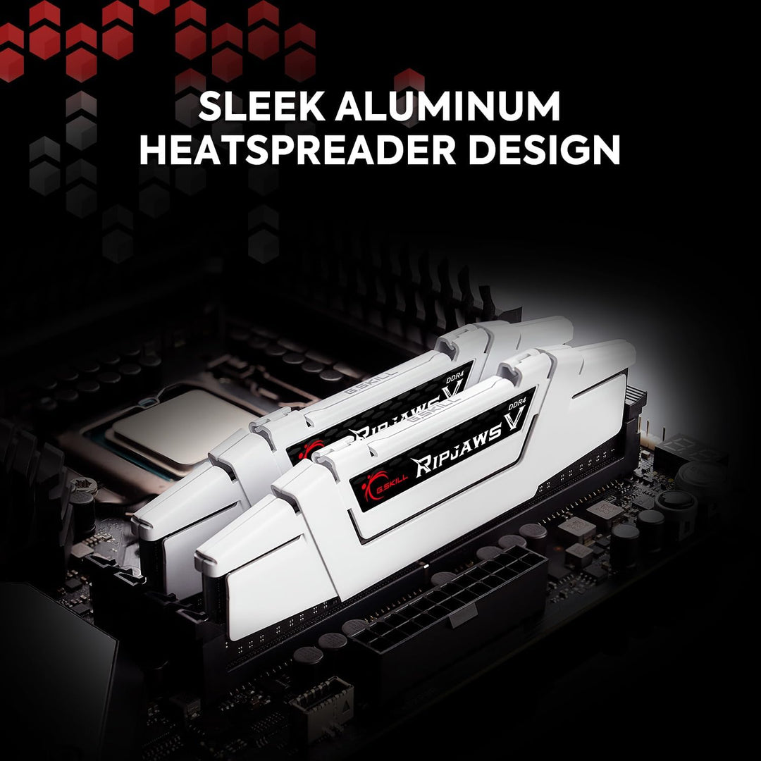 Gskill F4-3200C16D-32GVK Memory D4 3200 32GB C16 RipV K2 2x 16GB, 1,35V, RipjawsV schwarz 32GB DDR4