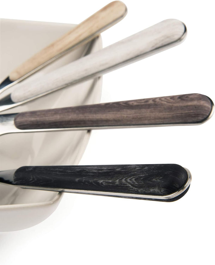 Excelsa Wood Tafelbesteck 24-teilig, Edelstahl Schwarz, Schwarz